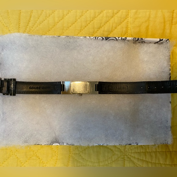 EUC -Vintage Coach Stainless Steel Women's Watch, Black Leather Band, 0169 model - Picture 6 of 9